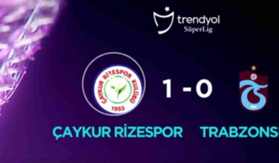 Çaykur Rizespor, Trabzonspor’u 1-0 Mağlup Ederek Üst Sıralara Yükseldi