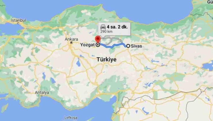 Sivas Yozgat Arası Kaç Km? Sivas Yozgat Arası Otobüsle, Uçakla, Trenle Kaç saat, Kaç Dakika Sürer?